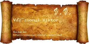 Vázsonyi Viktor névjegykártya